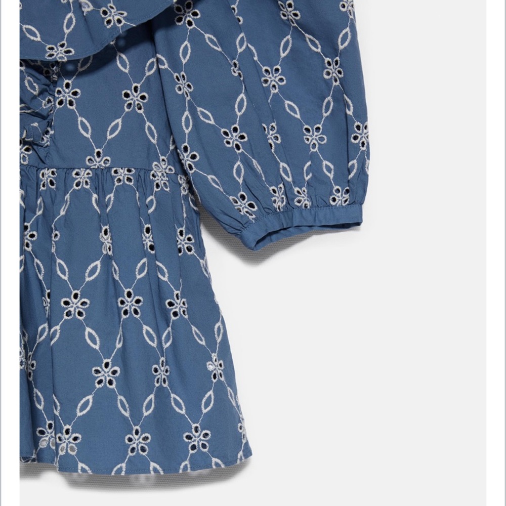 ZARA OPENWORK EMBROIDERED TOP - Picture 5 of 6